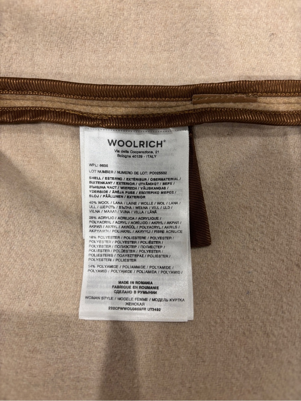 NWOT Woolrich Wool Jacket - Size Medium - Picture 6 of 9